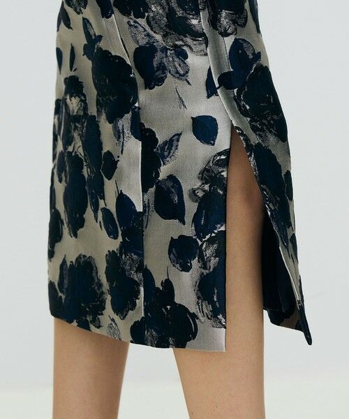 TOMORROWLAND / トゥモローランド ミニ・ひざ丈スカート | 【WEB先行予約】フラワージャカード サイドベントIラインスカート | 詳細9