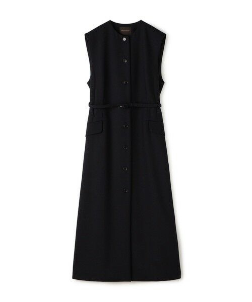 TOMORROWLAND / トゥモローランド ロング・マキシ丈ワンピース | 【WEB先行予約】ブロークンオックス ジレワンピース(69 ネイビー)