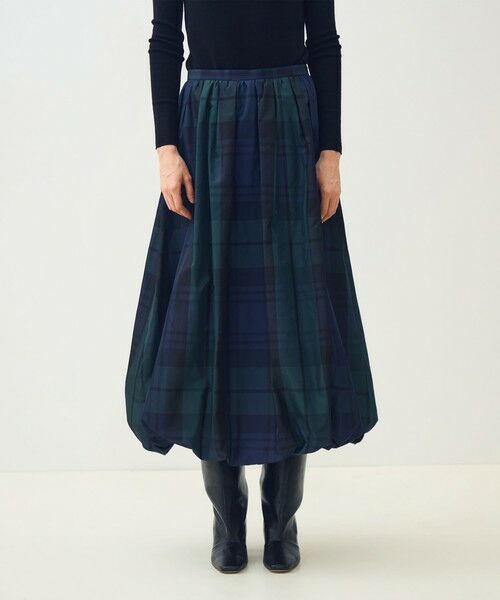 TOMORROWLAND / トゥモローランド ロング・マキシ丈スカート | シルクタフタチェック バルーンスカート | 詳細2