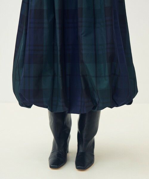 TOMORROWLAND / トゥモローランド ロング・マキシ丈スカート | シルクタフタチェック バルーンスカート | 詳細8