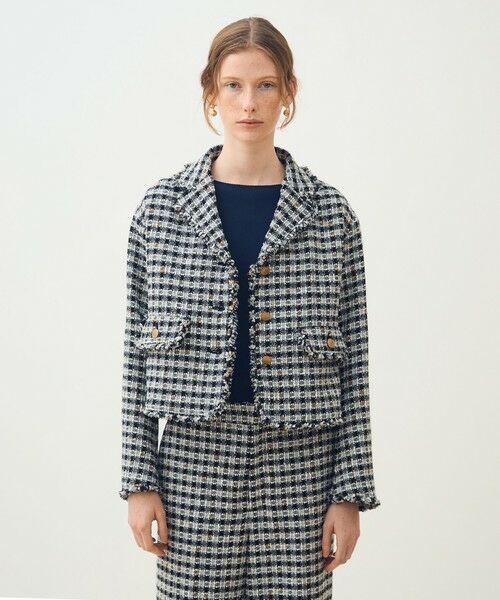 TOMORROWLAND / トゥモローランド その他アウター | 【WEB先行予約】クロレギンガムチェック ショートジャケット | 詳細2