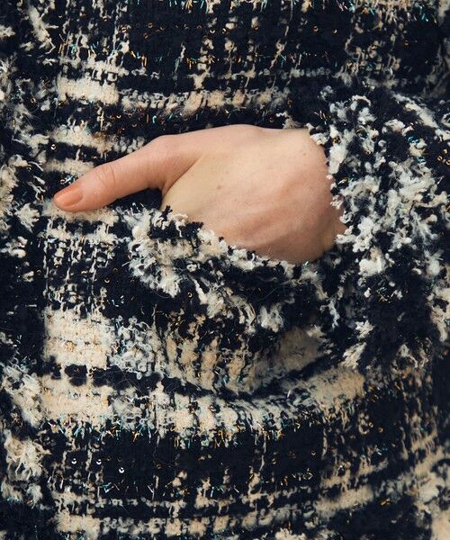 TOMORROWLAND / トゥモローランド ノーカラージャケット | オーロラグレンチェック ノーカラージャケット | 詳細8