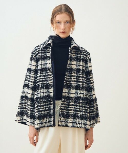 TOMORROWLAND / トゥモローランド その他アウター | オーロラグレンチェック Aラインコート | 詳細2