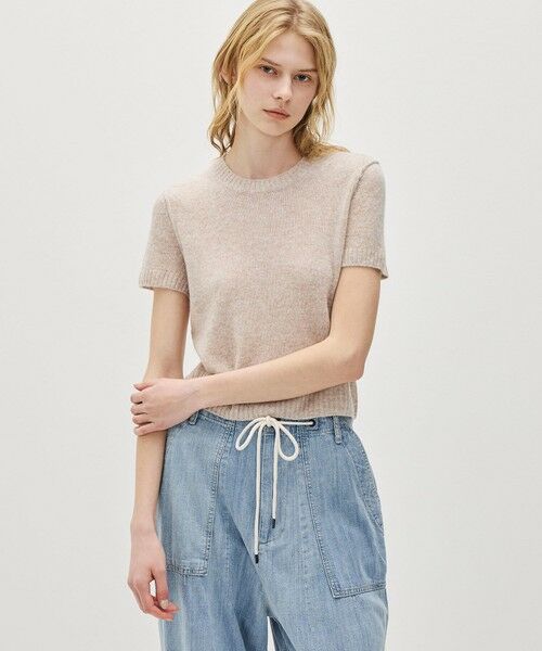 TOMORROWLAND / トゥモローランド ニット・セーター | ソフトフェザーウェイト カシミヤ ハーフスリーブニット WOKC3186 | 詳細2