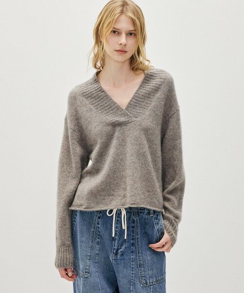 TOMORROWLAND / トゥモローランド ニット・セーター | ライトウェイト テクスチャードカシミヤVネックニット WLTC3254 | 詳細2
