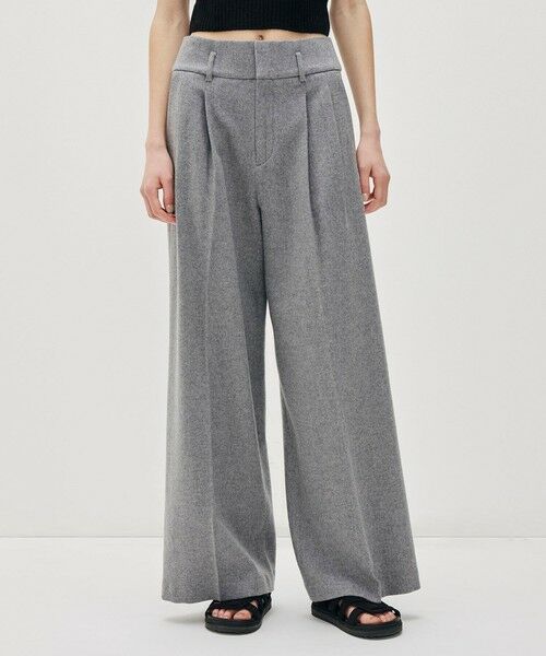 TOMORROWLAND / トゥモローランド スラックス・ドレスパンツ | ウールカシミヤブレンド プリーツトラウザーパンツ WWWF1096 | 詳細2