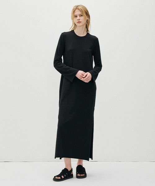 TOMORROWLAND / トゥモローランド ロング・マキシ丈ワンピース | メランジジャージーロングスリーブドレス WMTP6986 | 詳細1