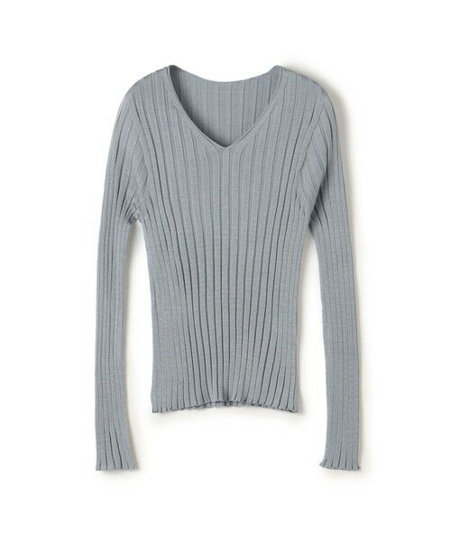 TOMORROWLAND / トゥモローランド ニット・セーター | ドメスティックスパンシルク Vネックプルオーバー(63 ライトブルー)