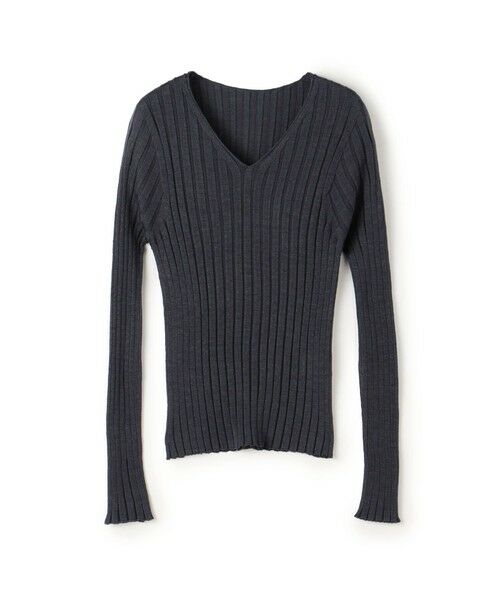 TOMORROWLAND / トゥモローランド ニット・セーター | ドメスティックスパンシルク Vネックプルオーバー(69 ネイビー)