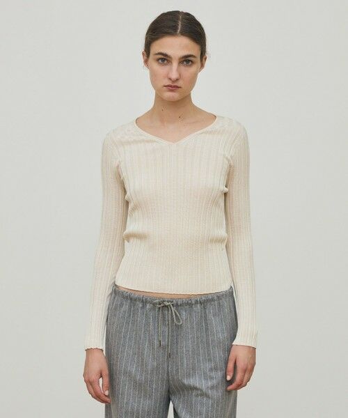 TOMORROWLAND / トゥモローランド ニット・セーター | ドメスティックスパンシルク Vネックプルオーバー | 詳細2