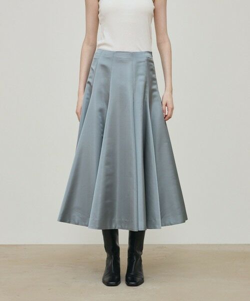 TOMORROWLAND / トゥモローランド ミニ・ひざ丈スカート | シルクサテン サーキュラースカート | 詳細2