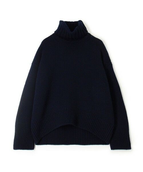 TOMORROWLAND / トゥモローランド ニット・セーター | ファインウール タートルネックプルオーバー(69 ネイビー)