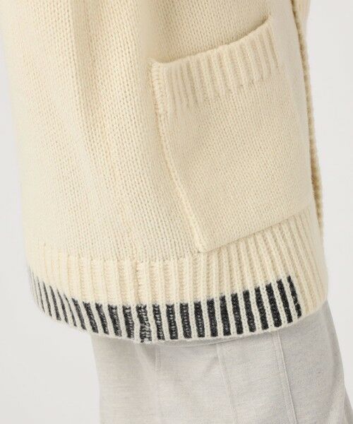 TOMORROWLAND / トゥモローランド カーディガン・ボレロ | パーシャルストライプ Vネックカーディガン | 詳細10