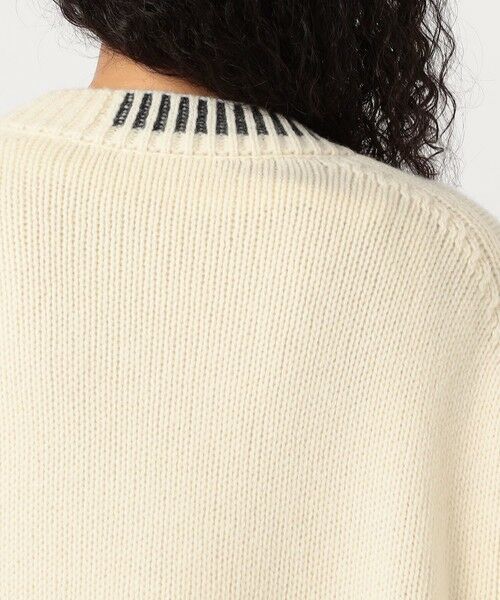 TOMORROWLAND / トゥモローランド カーディガン・ボレロ | パーシャルストライプ Vネックカーディガン | 詳細6