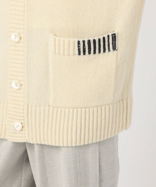 TOMORROWLAND / トゥモローランド カーディガン・ボレロ | パーシャルストライプ Vネックカーディガン | 詳細9
