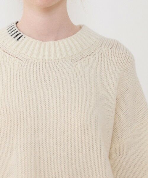 TOMORROWLAND / トゥモローランド ニット・セーター | パーシャルストライプ クルーネックプルオーバー | 詳細5