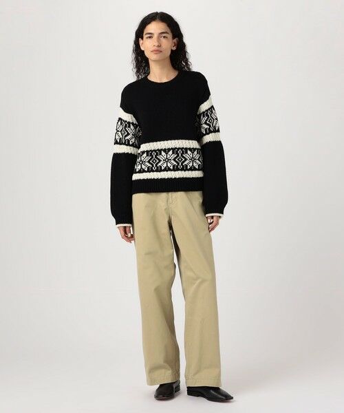 TOMORROWLAND / トゥモローランド ニット・セーター | モノトーンジャカード クルーネックプルオーバー | 詳細1