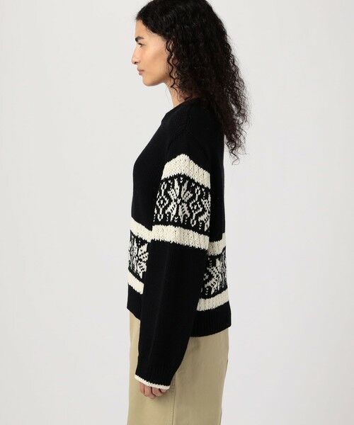 TOMORROWLAND / トゥモローランド ニット・セーター | モノトーンジャカード クルーネックプルオーバー | 詳細3