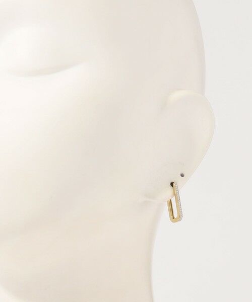 TOMORROWLAND / トゥモローランド ピアス・イヤリング | Otiumberg. Pave Edged Rectangle フープピアス | 詳細4