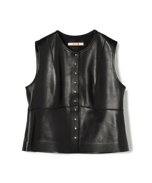TOMORROWLAND / トゥモローランド ベスト | 【WEB先行予約】シープスキン ペプラムベスト(19 ブラック)
