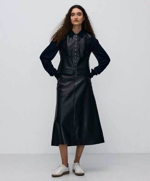 TOMORROWLAND / トゥモローランド ベスト | 【WEB先行予約】シープスキン ペプラムベスト | 詳細1