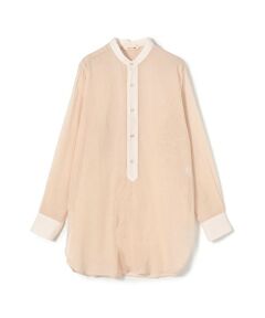 TOMORROWLAND / トゥモローランド シャツ・ブラウス | 【WEB先行予約】コットンオーガンジー バンドカラーコンビシャツ