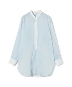 TOMORROWLAND / トゥモローランド シャツ・ブラウス | 【WEB先行予約】コットンオーガンジー バンドカラーコンビシャツ