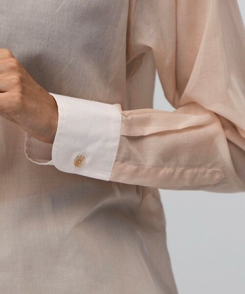 TOMORROWLAND / トゥモローランド シャツ・ブラウス | 【WEB先行予約】コットンオーガンジー バンドカラーコンビシャツ | 詳細6