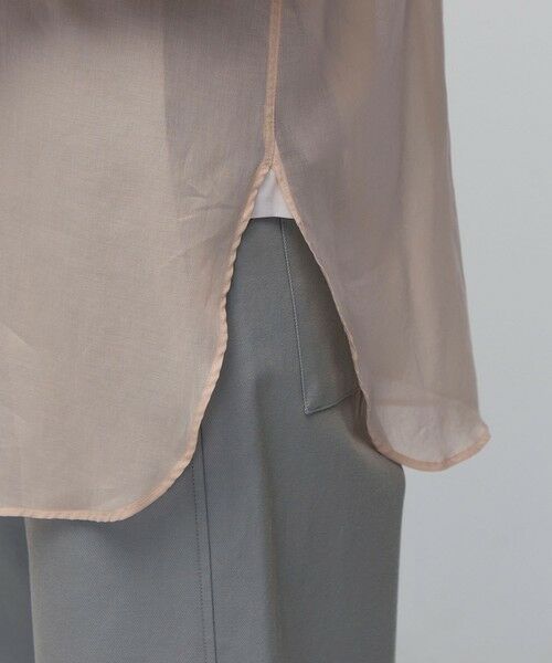 TOMORROWLAND / トゥモローランド シャツ・ブラウス | 【WEB先行予約】コットンオーガンジー バンドカラーコンビシャツ | 詳細7