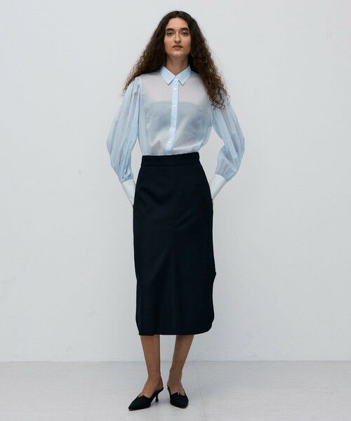 TOMORROWLAND / トゥモローランド シャツ・ブラウス | 【WEB先行予約】コットンオーガンジー ギャザースリーブコンビシャツ | 詳細1