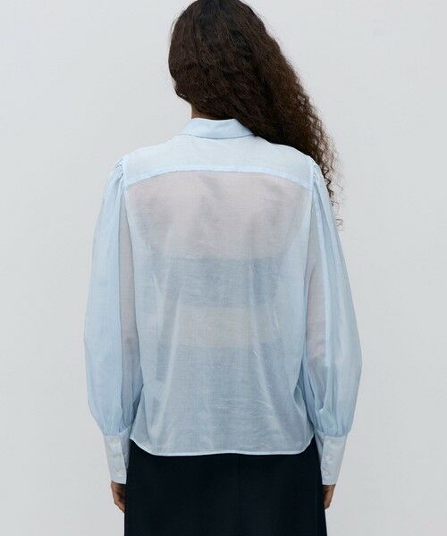 TOMORROWLAND / トゥモローランド シャツ・ブラウス | 【WEB先行予約】コットンオーガンジー ギャザースリーブコンビシャツ | 詳細4