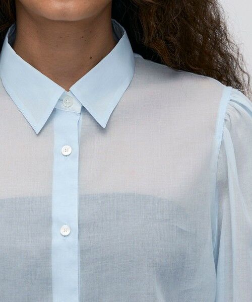 TOMORROWLAND / トゥモローランド シャツ・ブラウス | 【WEB先行予約】コットンオーガンジー ギャザースリーブコンビシャツ | 詳細5