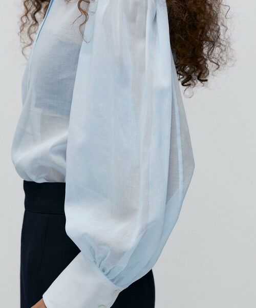 TOMORROWLAND / トゥモローランド シャツ・ブラウス | 【WEB先行予約】コットンオーガンジー ギャザースリーブコンビシャツ | 詳細6