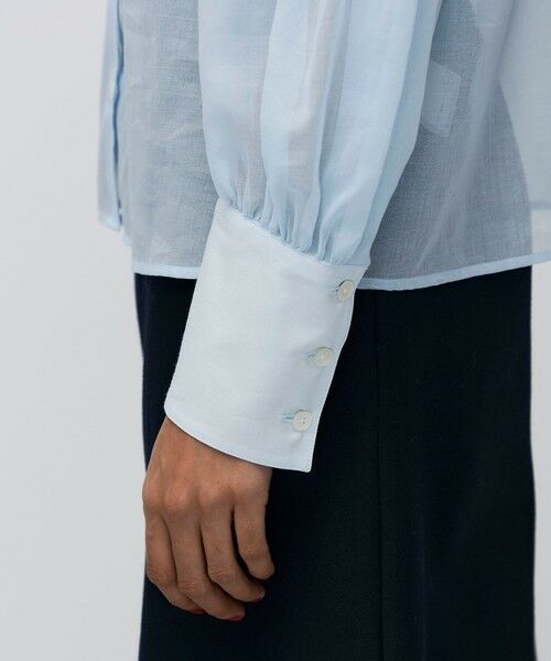 TOMORROWLAND / トゥモローランド シャツ・ブラウス | 【WEB先行予約】コットンオーガンジー ギャザースリーブコンビシャツ | 詳細7