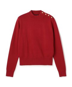 TOMORROWLAND / トゥモローランド ニット・セーター | コットンカシミヤ モックネックゴールドボタンプルオーバー