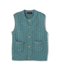 TOMORROWLAND / トゥモローランド ベスト | ウールネップ ケーブルニットベスト