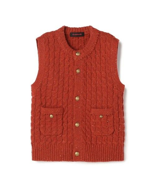 TOMORROWLAND / トゥモローランド ベスト | ウールネップ ケーブルニットベスト | 詳細1