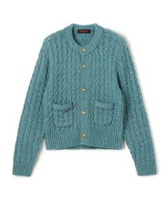 TOMORROWLAND / トゥモローランド カーディガン・ボレロ | ウールネップ ケーブルニットカーディガン