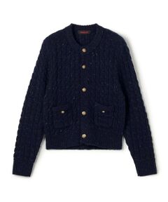 TOMORROWLAND / トゥモローランド カーディガン・ボレロ | ウールネップ ケーブルニットカーディガン