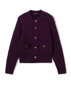 TOMORROWLAND / トゥモローランド カーディガン・ボレロ | ウールネップ ケーブルニットカーディガン