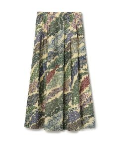 TOMORROWLAND / トゥモローランド ロング・マキシ丈スカート | FLOWER RIVERプリント タックロングスカート