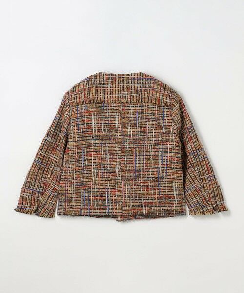 TOMORROWLAND / トゥモローランド ノーカラージャケット | マルチツイード フリンジショートジャケット | 詳細2