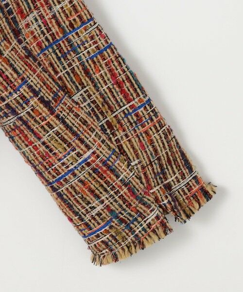 TOMORROWLAND / トゥモローランド ノーカラージャケット | マルチツイード フリンジショートジャケット | 詳細6