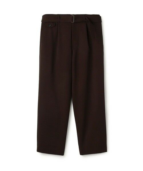 TOMORROWLAND / トゥモローランド その他パンツ | ウールギャバジン ベルテッドパンツ(49 ダークブラウン)