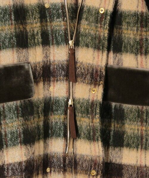 TOMORROWLAND / トゥモローランド ダッフルコート | シャギーチェック ジップアップブルゾン | 詳細9