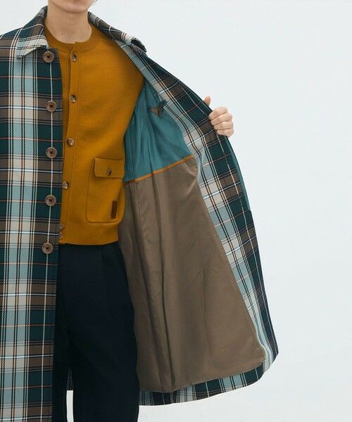 TOMORROWLAND / トゥモローランド ステンカラーコート | ポリエステル ビッグチェックジャカード ステンカラーコート | 詳細4