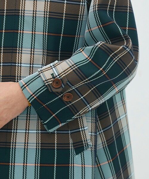 TOMORROWLAND / トゥモローランド ステンカラーコート | ポリエステル ビッグチェックジャカード ステンカラーコート | 詳細6