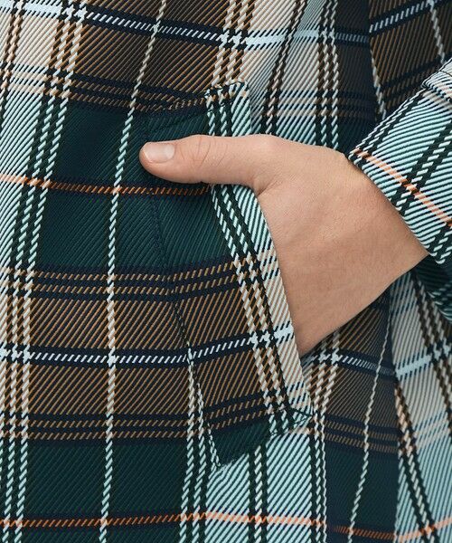 TOMORROWLAND / トゥモローランド ステンカラーコート | ポリエステル ビッグチェックジャカード ステンカラーコート | 詳細7
