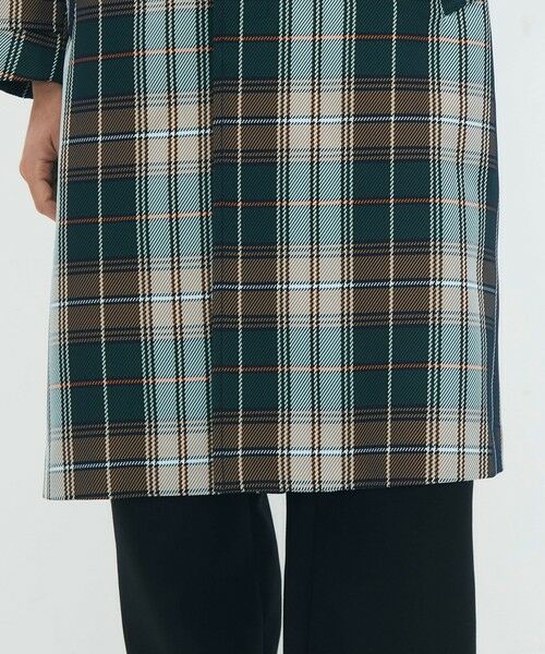 TOMORROWLAND / トゥモローランド ステンカラーコート | ポリエステル ビッグチェックジャカード ステンカラーコート | 詳細8