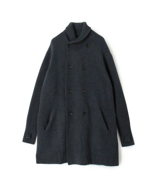 TOMORROWLAND / トゥモローランド ニット・セーター | ウールカシミヤシルク ダブルブレステッド ニットコート(68 ダークブルー)